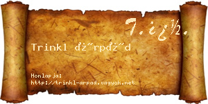 Trinkl Árpád névjegykártya
