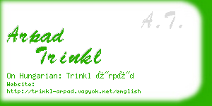 arpad trinkl business card